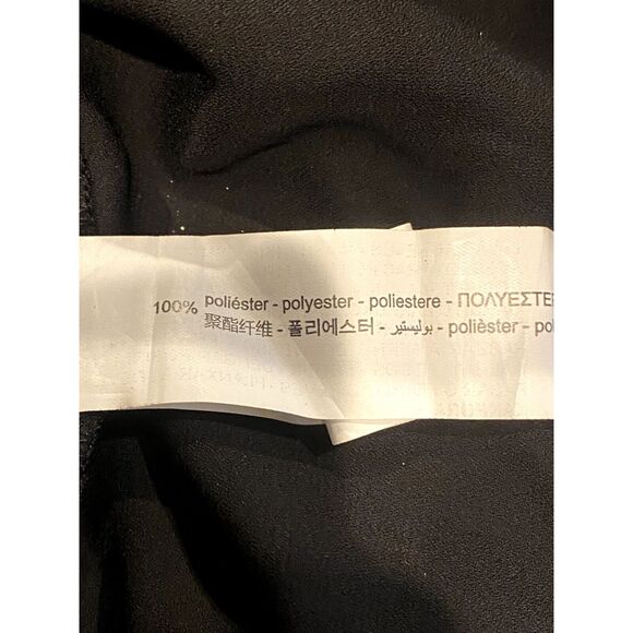 ZARA Metallic V Neck Ruched Long Sleeve Top Elastic Waist Lightweight S Gold - Picture 8 of 15